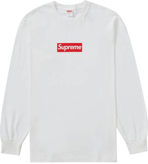 supreme metallic box logo ls tee|Supreme Metallic Box Logo L/S Tee White .